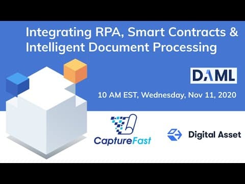 Integrating Smart Contracts With Intelligent Document Processing - DAML Webinar